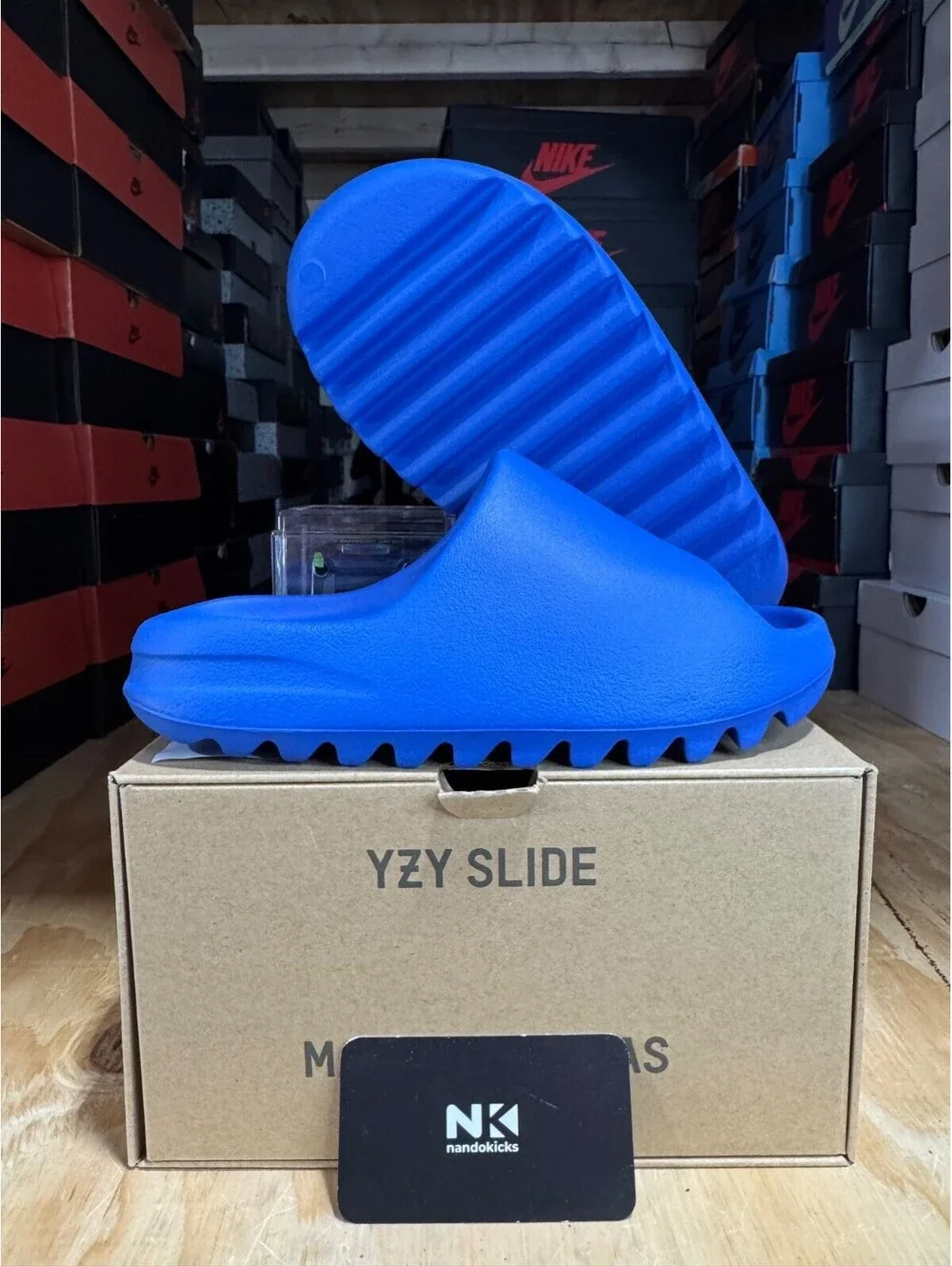 Adidas Yeezy Slides 'Azure' ID4133 BRAND NEW MENS SIZE 5